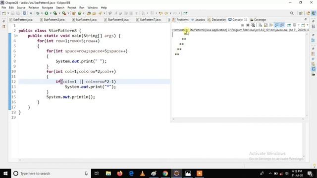 (Marathi)How To Print Hollow Pyramid Pattern In Java смотреть онлайн