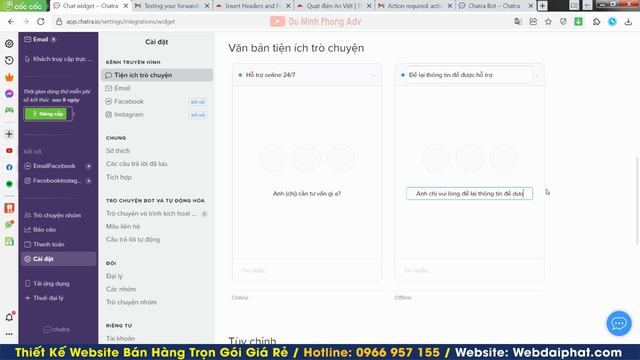 Hướng dẫn thêm live chát trực tuyến vào website wordpress chi tiết từ a - z смотреть онлайн