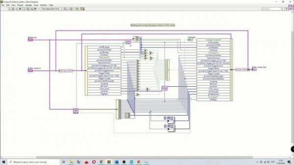 LabVIEW oscilloscope program interface