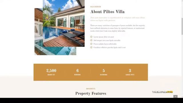 Piltos - Single Property WordPress Theme solus house Website Builder смотреть онлайн