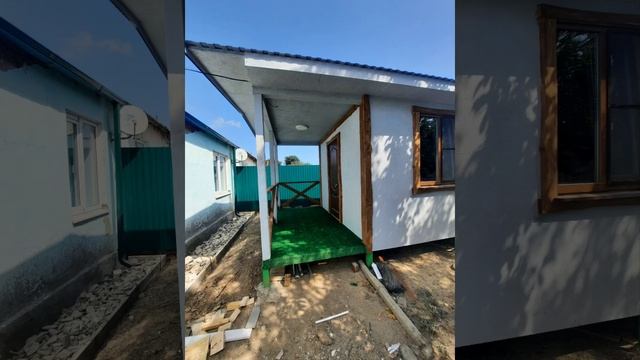 строительство каркасной бани с крыльцом 7.5×3 смотреть онлайн