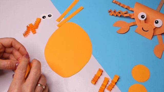 DIY КРАБИК из БУМАГИ. Подвижная игрушка из бумаги- КРАБ. Простые поделки смотреть онлайн