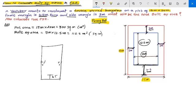 How to calculate Built up area and FSI of building plan смотреть онлайн