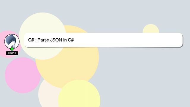 C# : Parse JSON in C# смотреть онлайн