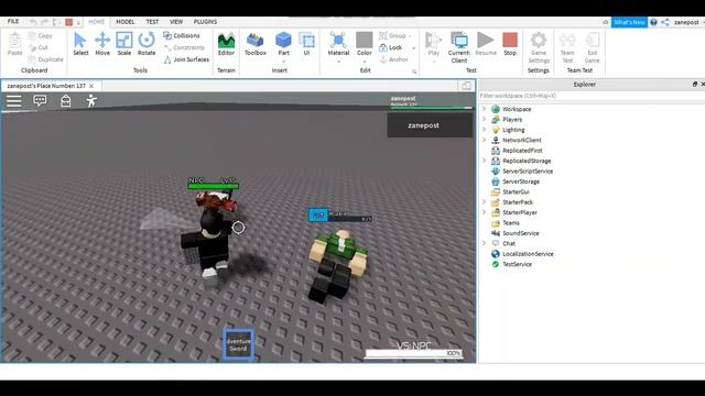 [ROBLOX STUDIO LIVE] NPC WITH SKILL + NPC GIVE XP смотреть онлайн