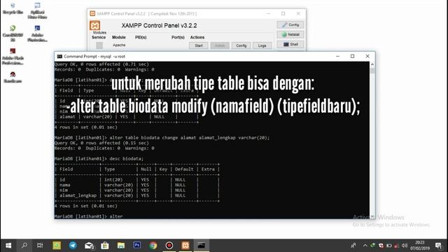 Tutorial dasar database Mysql modul xampp смотреть онлайн
