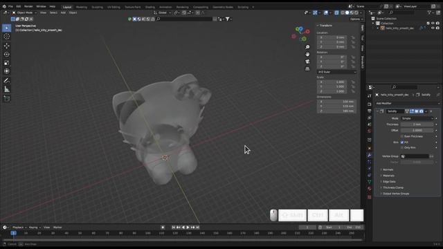 Edit STL files with Blender: Making piggy bank from STL models смотреть онлайн