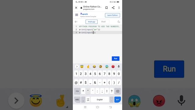 PYTHON PROGRAM TO ADD TWO NUMBERS.?#python #PythonProgram #AddTwoNumbers смотреть онлайн