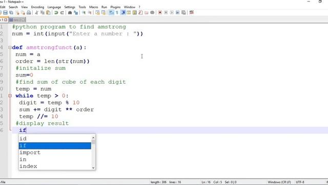 Python Program - Writing a function to check the input value is Armstrong смотреть онлайн