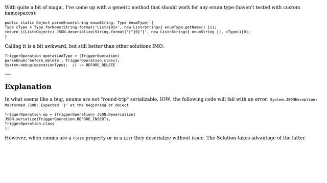 Salesforce: Converting/Parsing an Enumeration to a String More Generically (2 Solutions!!) смотреть онлайн