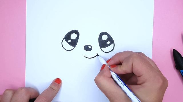 How to Draw a Cute Baby Panda EASY - Happy Drawings смотреть онлайн