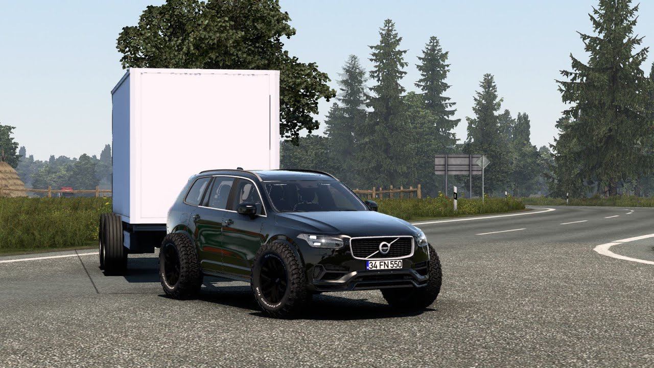 [ETS 2] Volvo XC90_Suspension Shift & Trailer Delivery in Segeth смотреть онлайн
