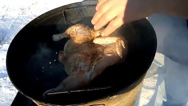 Горячее копчение курицы зимой - легко! смотреть онлайн