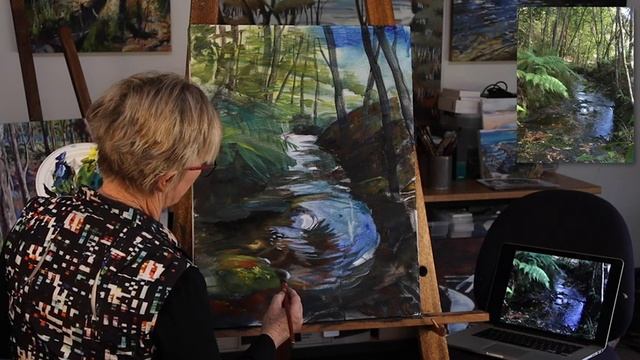Part 2 "Booderee Botanic Gardens" Step-by-step Modern Landscape Technique - A Large Acrylic Paintin смотреть онлайн