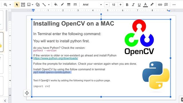 Installing OpenCV - 2023 Update