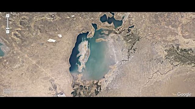 Аральское море - 1984-2017 за 1 минуту - динамика обмеления моделирование карты со спутника смотреть онлайн