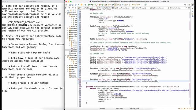 AWS CDK Tutorial with JAVA | CRUD API | Gateway, Lambda, DynamoDb смотреть онлайн