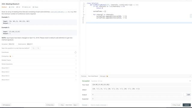 Meeting Rooms II Follow-up | LeetCode 253 | Python 3 | Easy to Understand смотреть онлайн