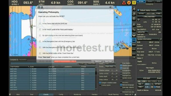 Transas Navi-Sailor 4000 ECDIS Test Answers Ответы