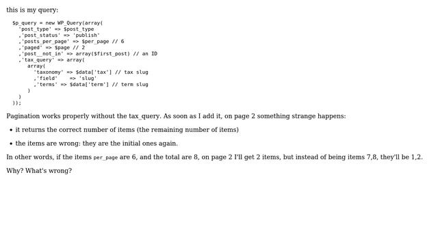 Wordpress: Why pagination is not working with tax_query param? смотреть онлайн