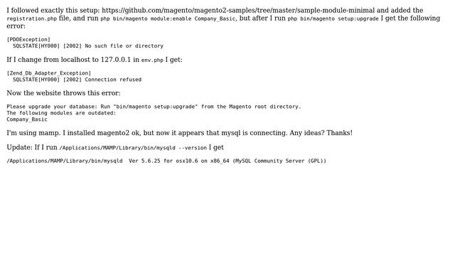 Magento: Cannot create new module in magento2 - php bin/magento setup:upgrade смотреть онлайн