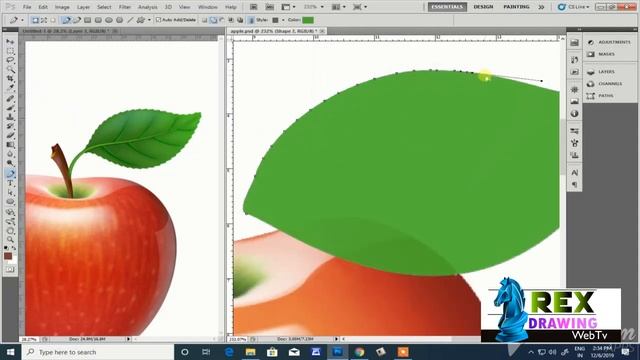 Apple Photoshop Art | Speed Art (photoshop)| Rexdrawing Webtv