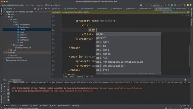 Spring tutorial 2 | XML Based Configuration смотреть онлайн
