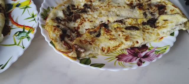 Яичница с грибами смотреть онлайн