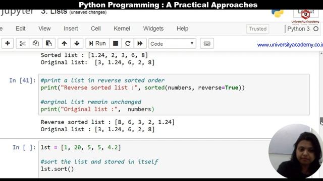 PY30: List Related Keywords in Python | List Reverse | List Sorting | List Indexing in Python смотреть онлайн