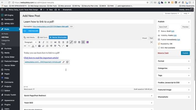 How to Link to a PDF in Wordpress смотреть онлайн