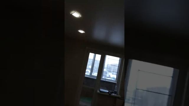 Монтаж потолка, белый мат. смотреть онлайн