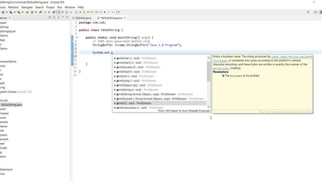 Core Java 57) How to find Sub String of String Buffer in Java | Java Tutorials | AndroIndian смотреть онлайн