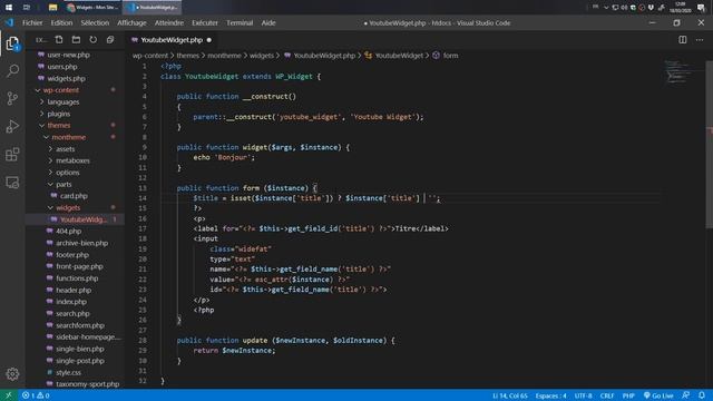 Créer un thème WordPress : Chapitre 24, Création d'un widget смотреть онлайн