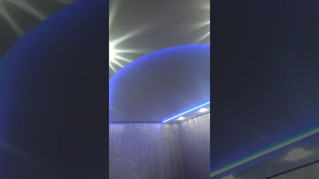 #двух уровневый потолок с использованием профильной системы ПЛ 75, #двух рядная еврогардина! смотреть онлайн