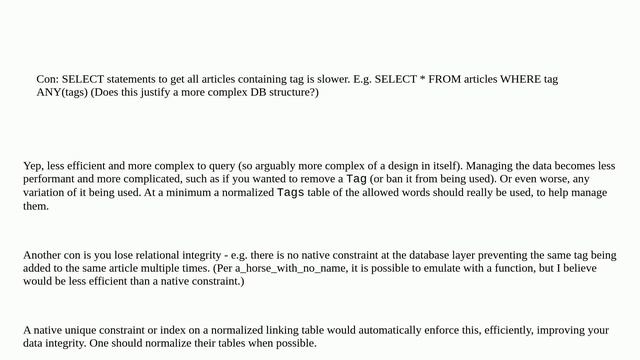 Storing tags as `JSONB` column VS in a separate many-to-many table смотреть онлайн
