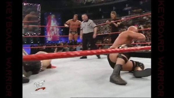 Stone Cold And Triple H Brutal Chair Attack On Lita After The Intergender Match On Raw.