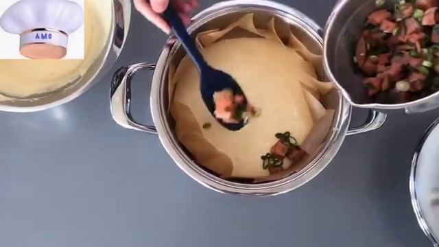 Заливной пирог из лакса и зеленого лука смотреть онлайн