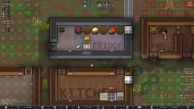 Grid #4 Bedrooms, Guest rooms, and planning hygiene system layout. Summer Reddit RimWorld Contest смотреть онлайн