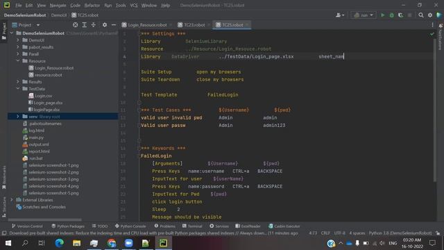 Python Robot Framework For UI Part 28: Data Driven Testing Using Excel | Positive and Negative Case смотреть онлайн