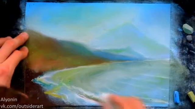 SPEED PAINTING Landscape Seaside Art Как нарисовать морской пейзаж пастелью 15 смотреть онлайн