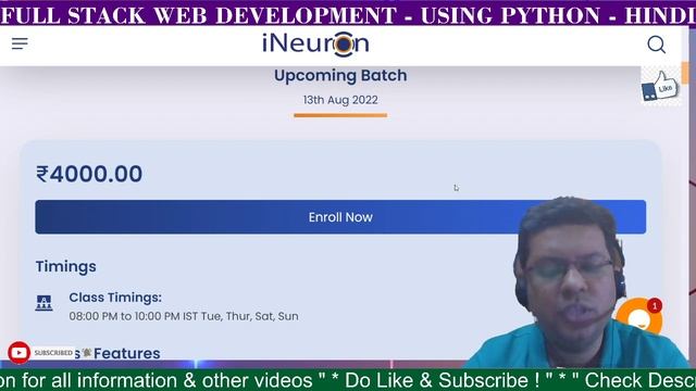Full Stack Python Web Development Bootcamp Hindi | iNueron Full Stack Web Development Hindi | MySir смотреть онлайн