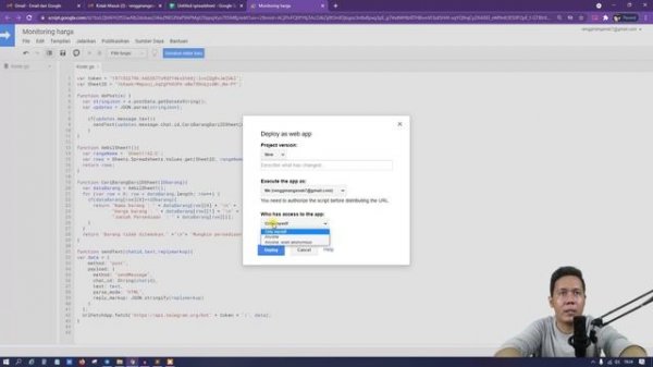 Fetch data from google sheets using telegram bot