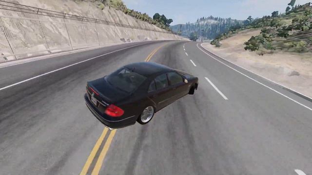 Дрифт в лесу на Mercedes-Benz E 55 AMG W211 [beamngDRIVE] смотреть онлайн