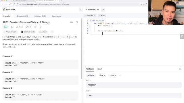 1071. Greatest Common Divisor of Strings - Day 1/28 Leetcode February Challenge смотреть онлайн