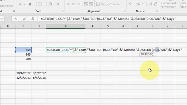 MS Excel: How to Convert Days & Dates into Years Months & Days смотреть онлайн