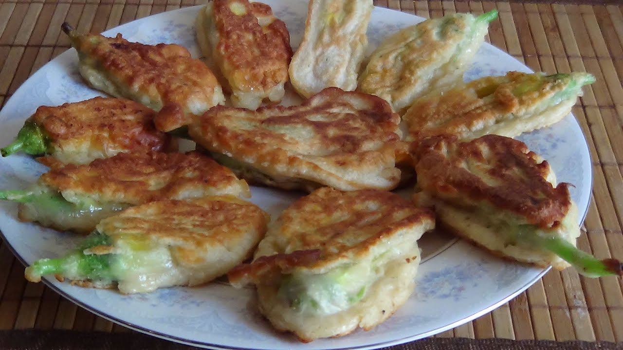 Цветы тыквы в кляре. Греческое блюдо. смотреть онлайн