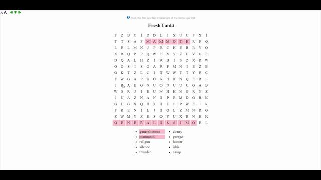Инструкция по WordSearch от FreshTanki смотреть онлайн