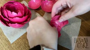 Пионы с шоколада - декор торта