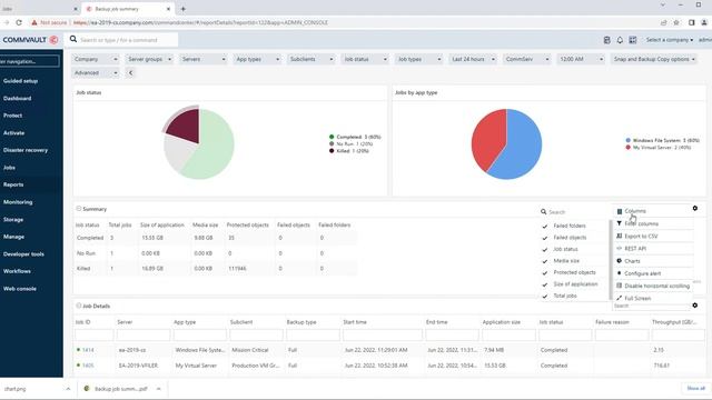 Commvault V11 - Add and Manage Reports смотреть онлайн
