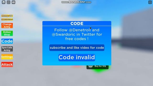 Roblox Noob Army Tycoon NEw all Codes! смотреть онлайн
